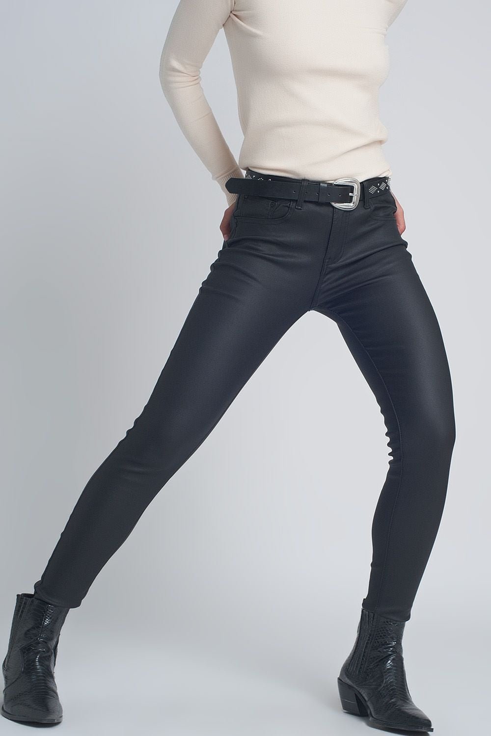 Coated Skinny Jeans